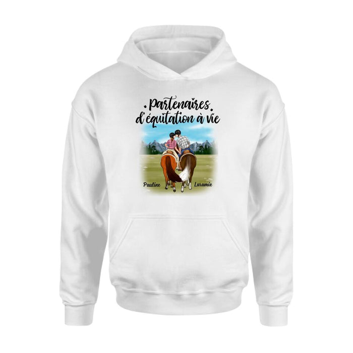 Partenaires D'équitation À Vie - Personalized Shirt For Couples, Him, Her, Horse Lovers