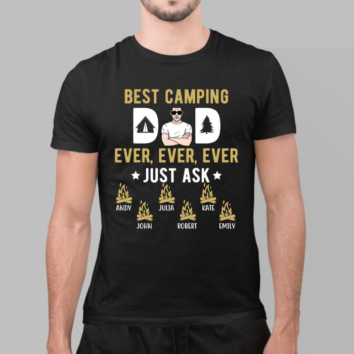 Best Camping Dad Ever - Personalized Gifts Custom Camping Shirt for Dad, Camping Lovers