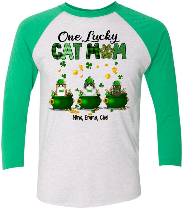 Lucky Cats - Personalized Gifts for Cat Custom Cat Mom Shirt, Cat Lover