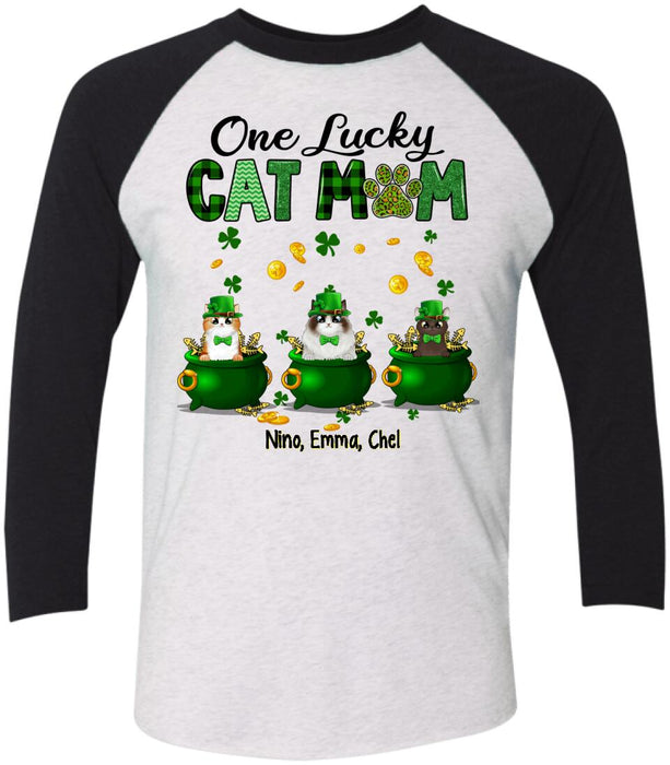 Lucky Cats - Personalized Gifts for Cat Custom Cat Mom Shirt, Cat Lover