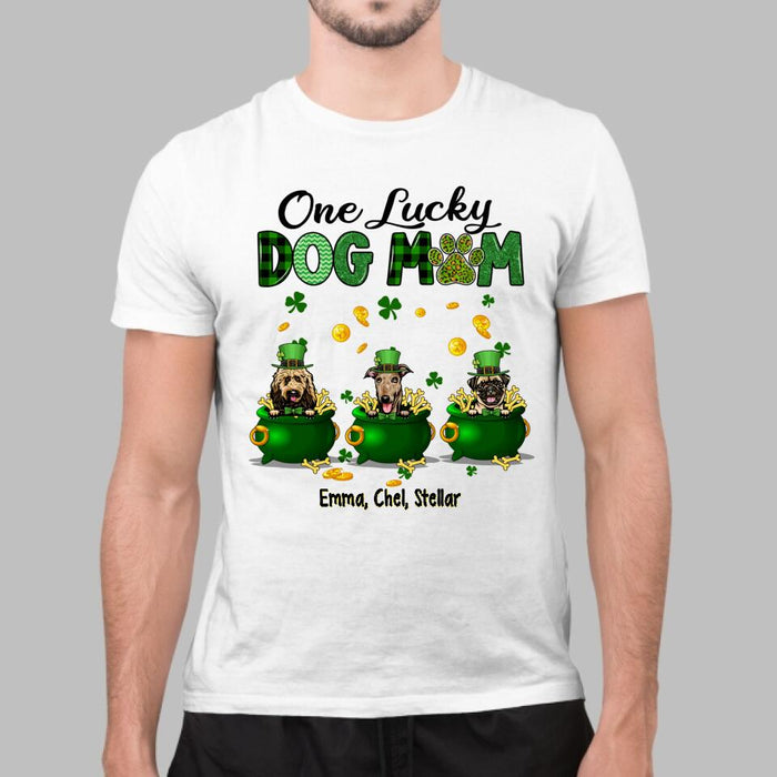 Lucky Dogs - Personalized Gifts Custom Dog Shirt for Dog Mom, Dog Lovers