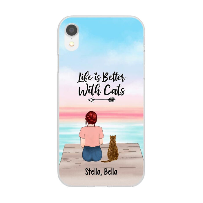 Life Is Better with Cats - Personalized Gifts for Cat - Custom Cat Mom Phone Case