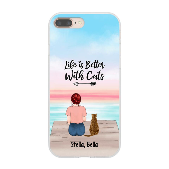 Life Is Better with Cats - Personalized Gifts for Cat - Custom Cat Mom Phone Case