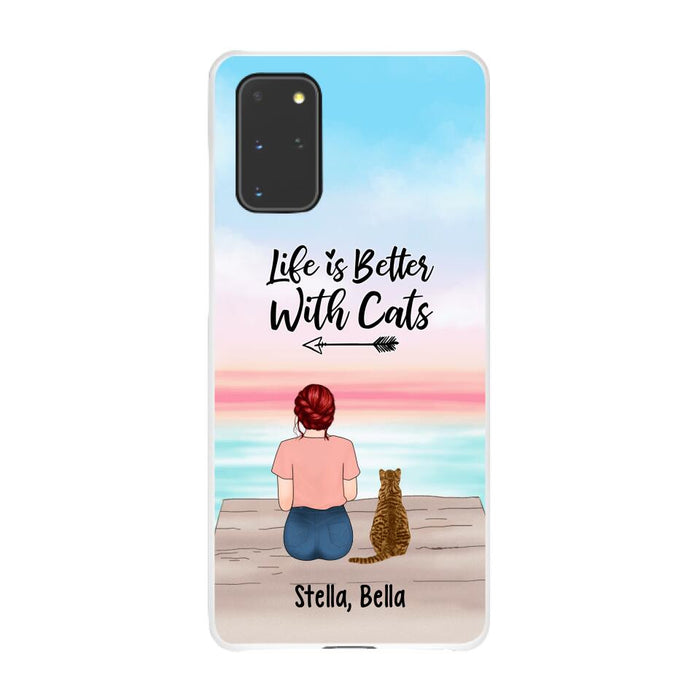 Life Is Better with Cats - Personalized Gifts for Cat - Custom Cat Mom Phone Case