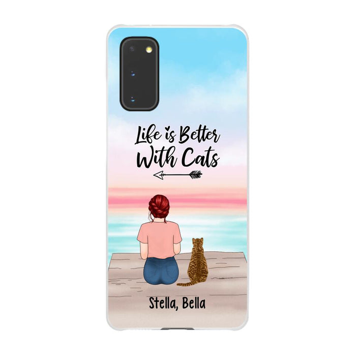 Life Is Better with Cats - Personalized Gifts for Cat - Custom Cat Mom Phone Case