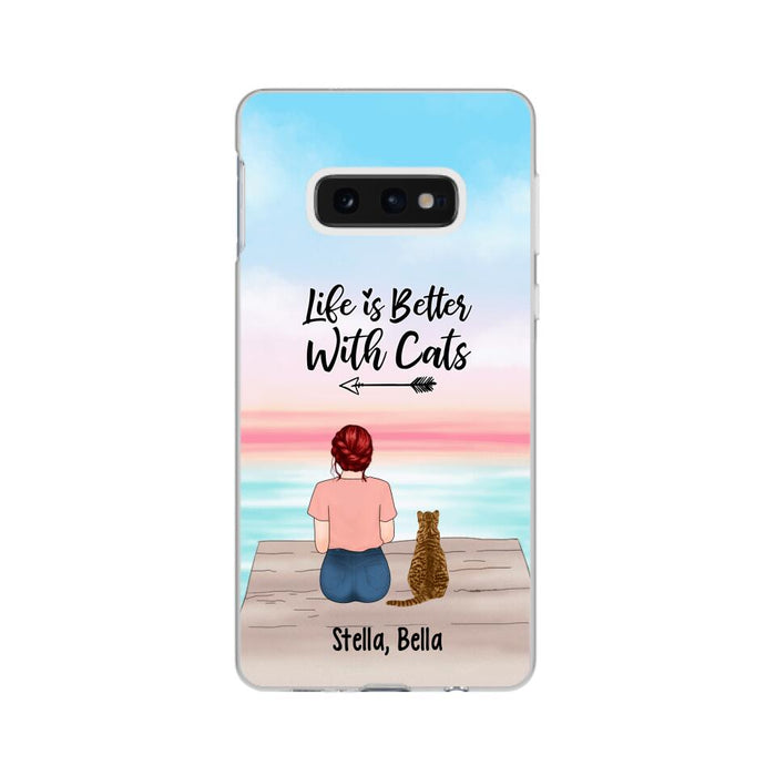 Life Is Better with Cats - Personalized Gifts for Cat - Custom Cat Mom Phone Case