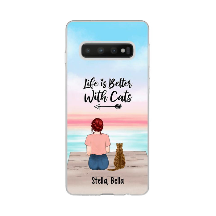 Life Is Better with Cats - Personalized Gifts for Cat - Custom Cat Mom Phone Case