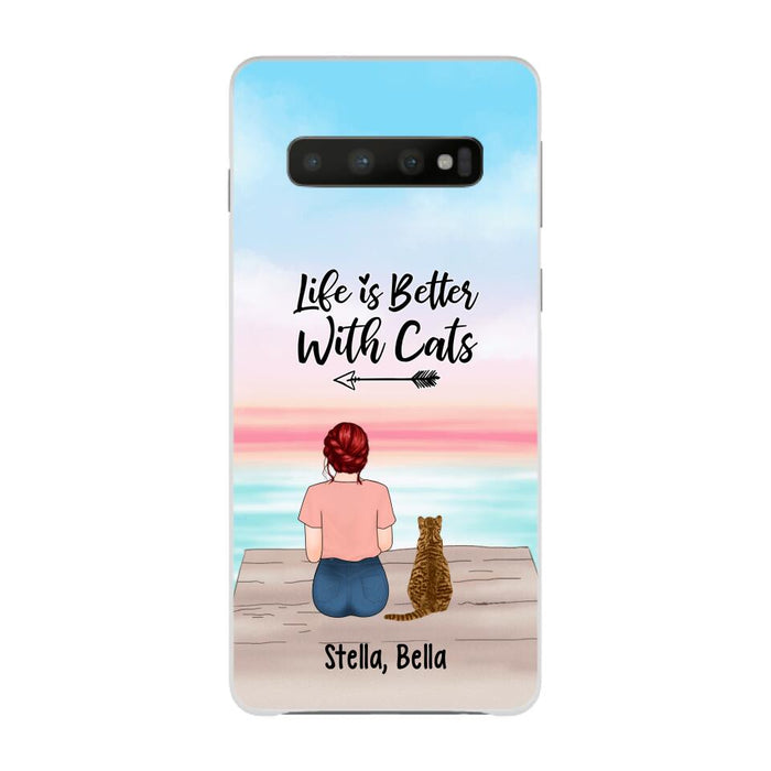 Life Is Better with Cats - Personalized Gifts for Cat - Custom Cat Mom Phone Case