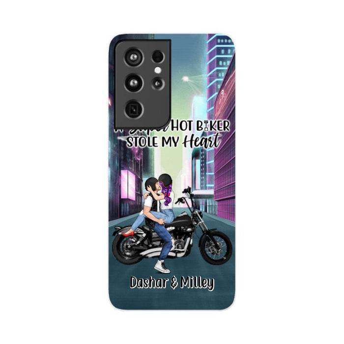 Cyber Biker Couple - Personalized Phone Case For Him, For Her, Motorcycle Lovers