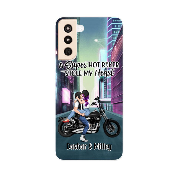 Cyber Biker Couple - Personalized Phone Case For Him, For Her, Motorcycle Lovers