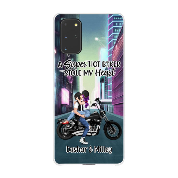 Cyber Biker Couple - Personalized Phone Case For Him, For Her, Motorcycle Lovers