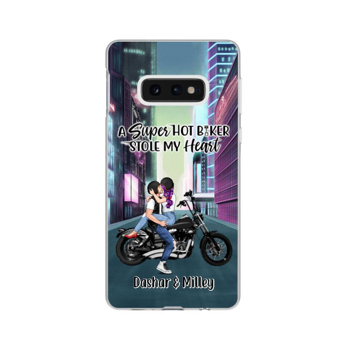 Cyber Biker Couple - Personalized Phone Case For Him, For Her, Motorcycle Lovers