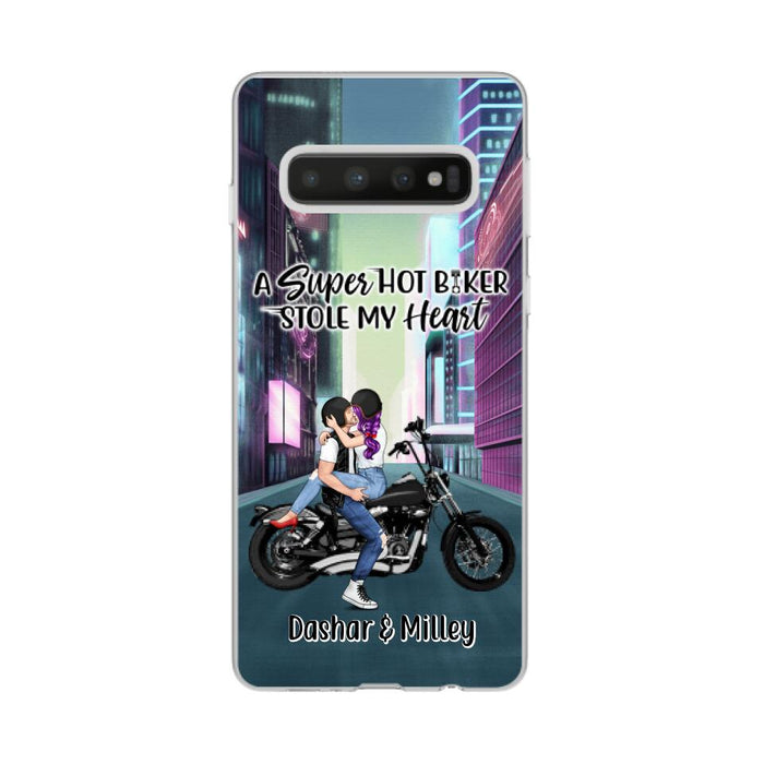 Cyber Biker Couple - Personalized Phone Case For Him, For Her, Motorcycle Lovers