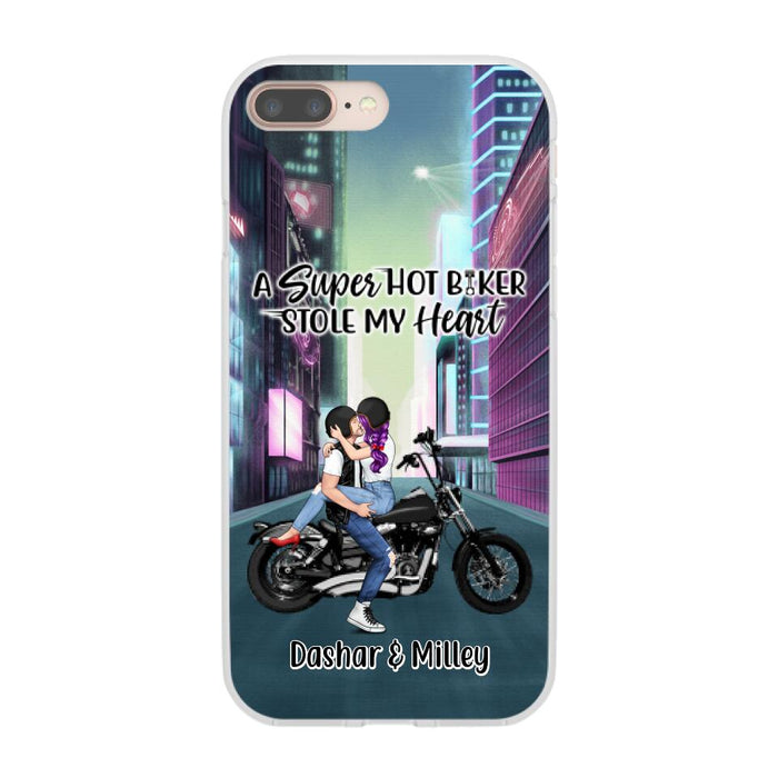 Cyber Biker Couple - Personalized Phone Case For Him, For Her, Motorcycle Lovers