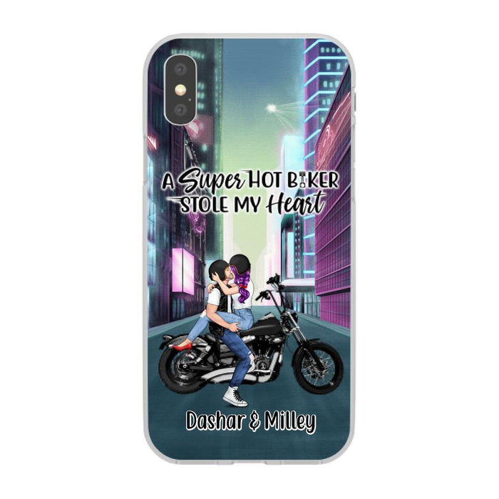 Cyber Biker Couple - Personalized Phone Case For Him, For Her, Motorcycle Lovers