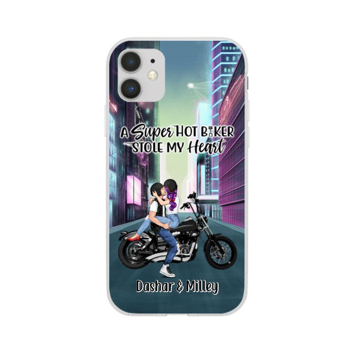 Cyber Biker Couple - Personalized Phone Case For Him, For Her, Motorcycle Lovers