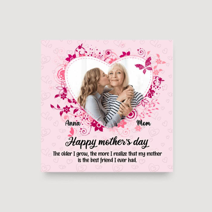 Happy Mother's Day - Personalized Photo Upload Gifts - Custom Canvas for Mom