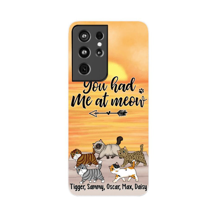 You Had Me At Meow - Personalized Phone Case For Him, Her, For Cat Lovers