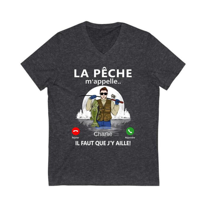 La Pêche M'appelle Il Faut Que J'y Aille - Personalized Shirt For Man, Fishing