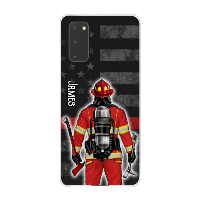 Firefighter Man Woman - Personalized Phone Case For Him, Her, Firefighter