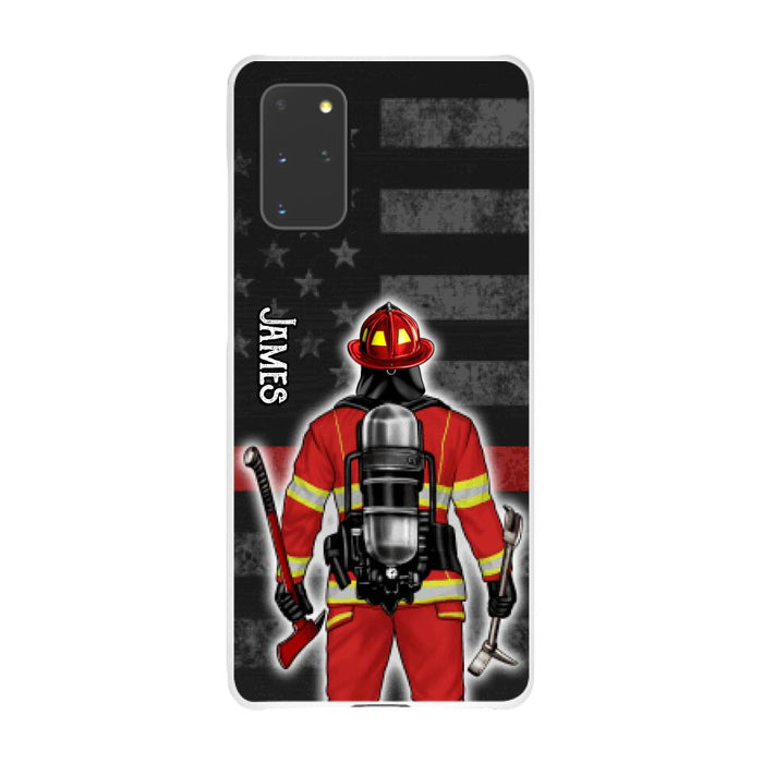 Firefighter Man Woman - Personalized Phone Case For Him, Her, Firefighter