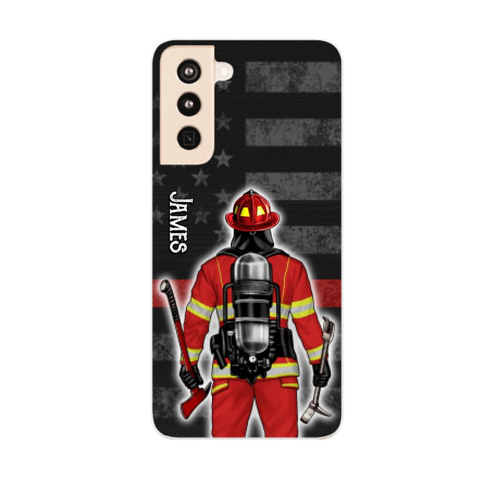 Firefighter Man Woman - Personalized Phone Case For Him, Her, Firefighter