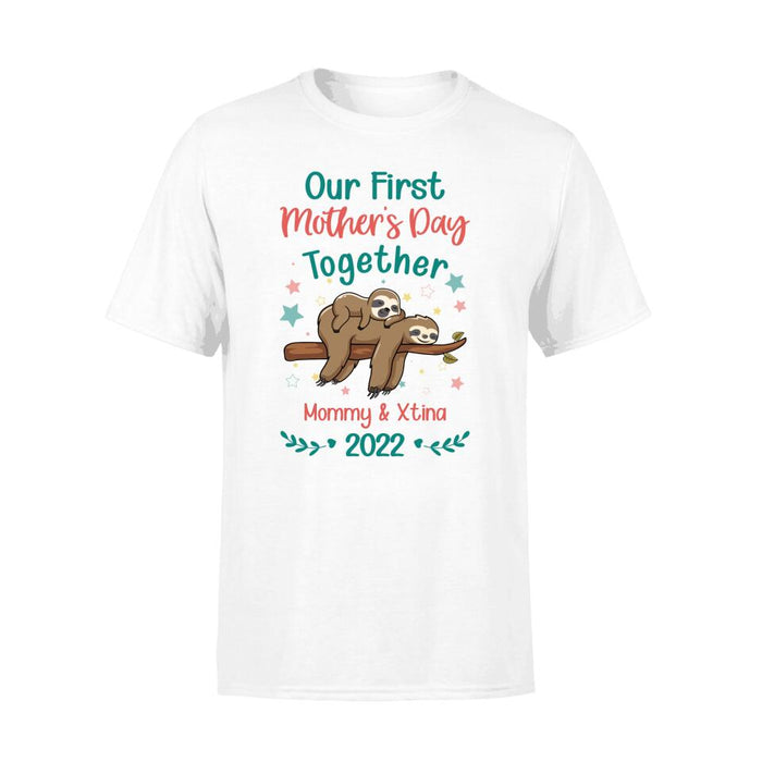 Our First Mother's Day Together 2022 - Personalized Gifts Custom Shirt for Kids for Mom