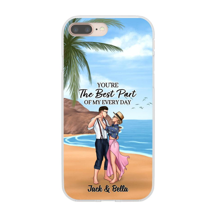 You're The Best Part Of My Everyday - Personalized Phone Case For Couples, Beach, Dancing