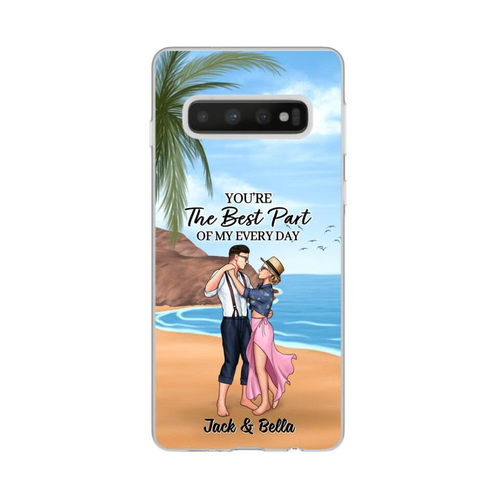 You're The Best Part Of My Everyday - Personalized Phone Case For Couples, Beach, Dancing