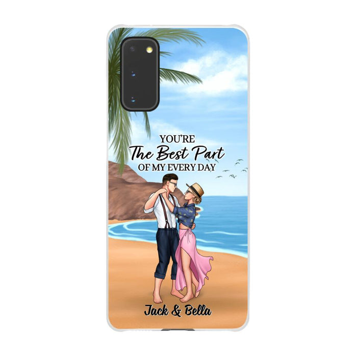 You're The Best Part Of My Everyday - Personalized Phone Case For Couples, Beach, Dancing