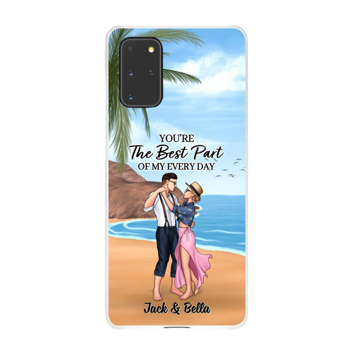 You're The Best Part Of My Everyday - Personalized Phone Case For Couples, Beach, Dancing