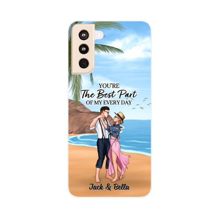 You're The Best Part Of My Everyday - Personalized Phone Case For Couples, Beach, Dancing