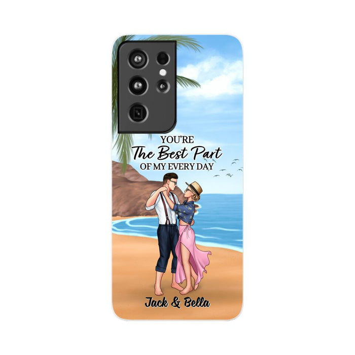 You're The Best Part Of My Everyday - Personalized Phone Case For Couples, Beach, Dancing