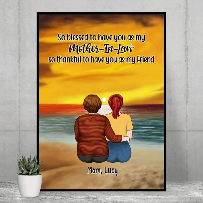 So Blessed to Have You as My Mother-in-Law - Personalized Gifts Custom Poster for Mom