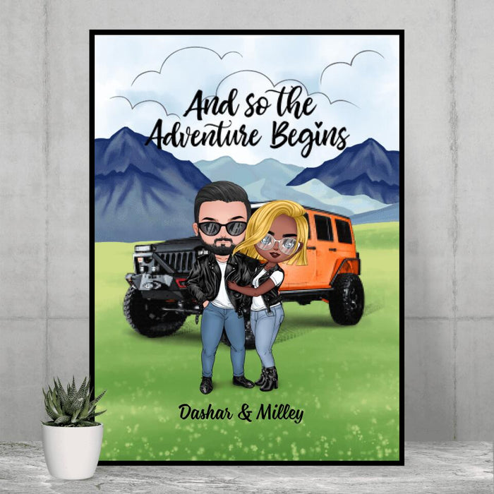 And So The Adventure Begins - Personalized Poster For Car Lovers, Off-Road