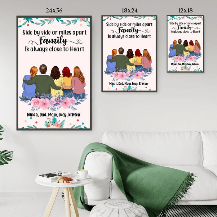 Family Is Always Close to Heart - Personalized Gifts Custom Poster for Family for Dad