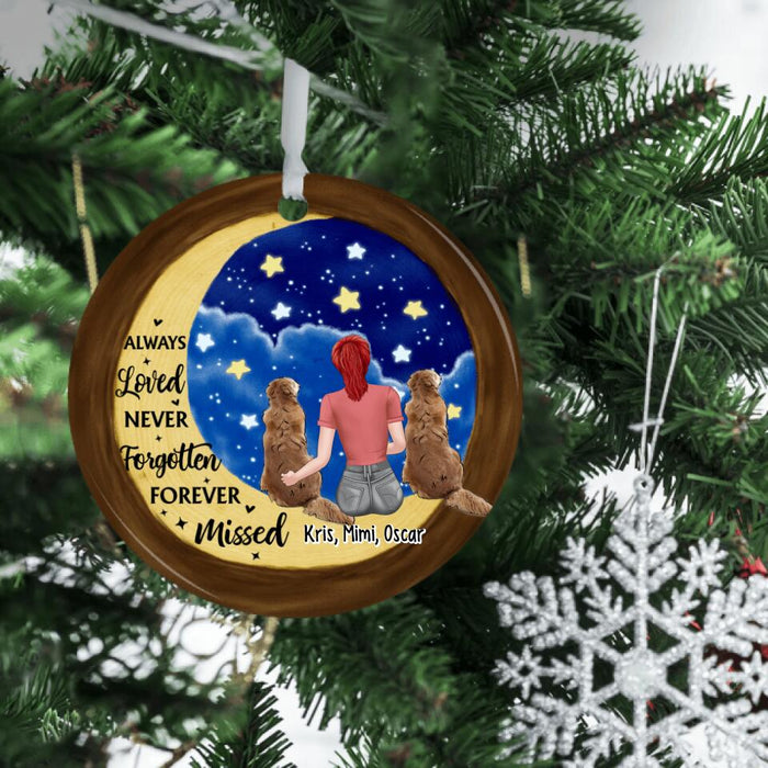 Always Loved, Never Forgotten, Forever Missed - Personalized Gifts Custom Memorial Ornament for Dog Mom, Memorial Gifts