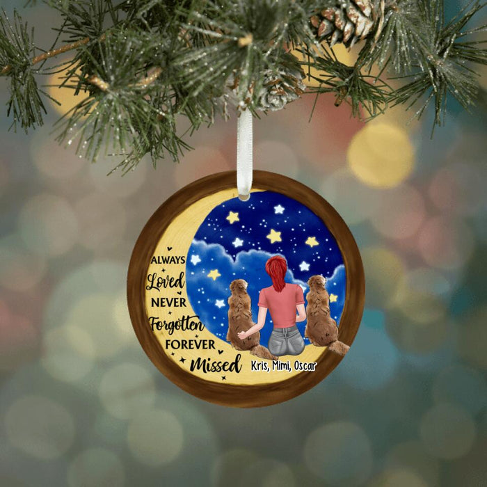 Always Loved, Never Forgotten, Forever Missed - Personalized Gifts Custom Memorial Ornament for Dog Mom, Memorial Gifts