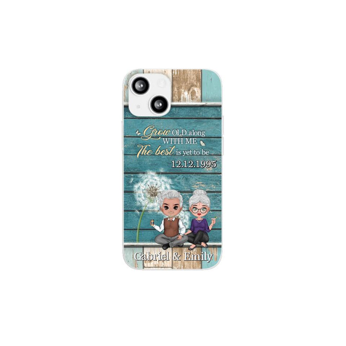 Grow Old Along With Me The Best Is Yet To Be - Personalized Phone Case For Him, Her, Couples, Anniversary