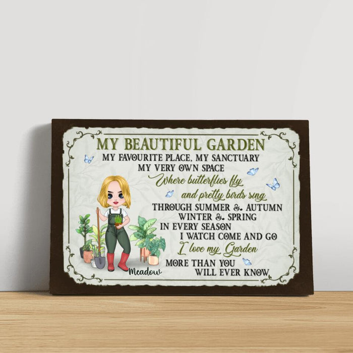 My Favorite Garden My Sanctuary Place - Personalized Canvas For Her, Him, Gardener