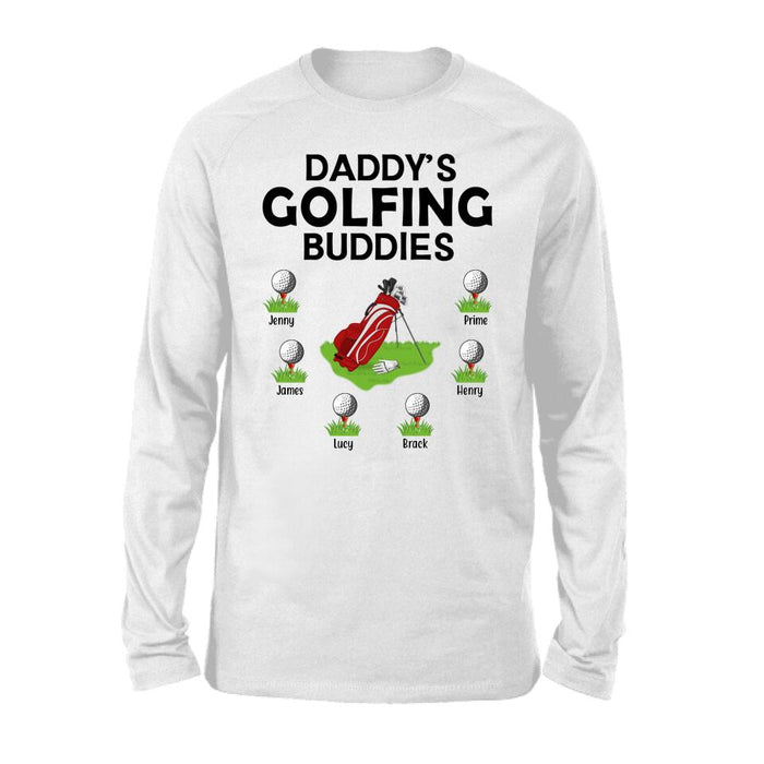 Daddy's Golfing Buddies - Personalized Gifts Custom Golf Shirt for Dad, Golf Lovers