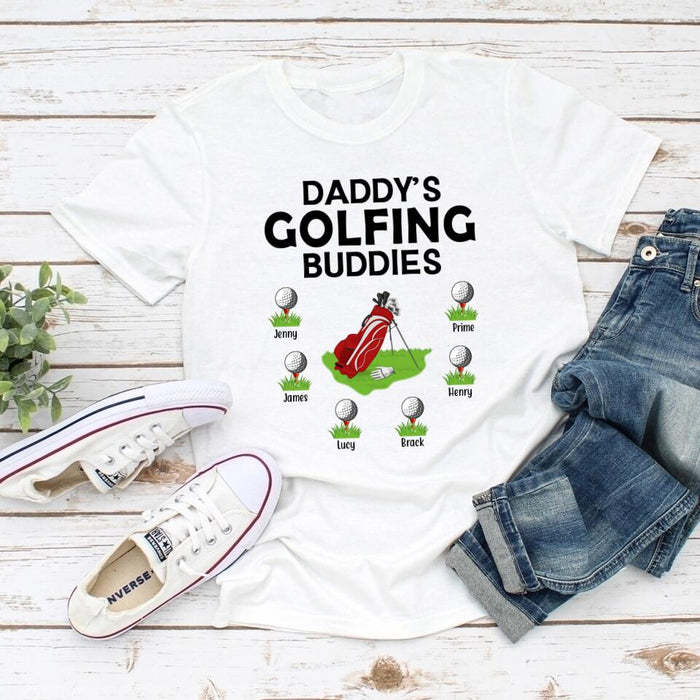 Daddy's Golfing Buddies - Personalized Gifts Custom Golf Shirt for Dad, Golf Lovers