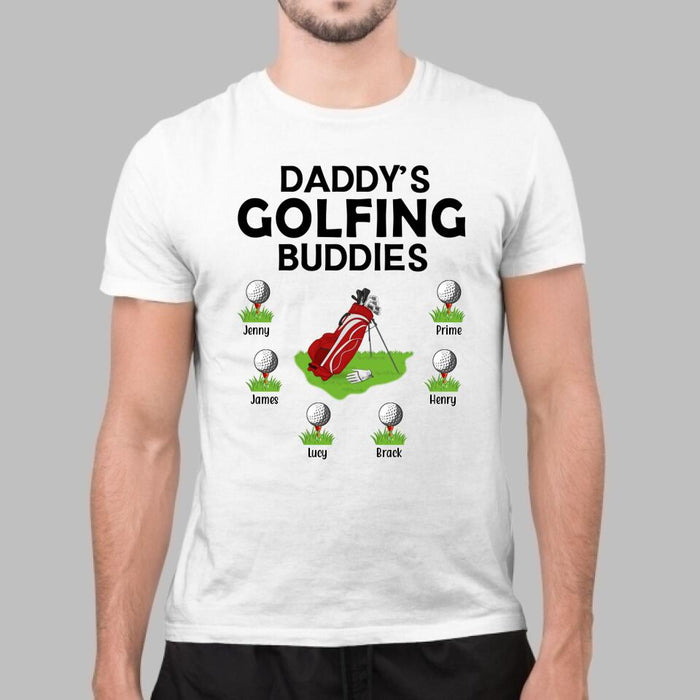 Daddy's Golfing Buddies - Personalized Gifts Custom Golf Shirt for Dad, Golf Lovers