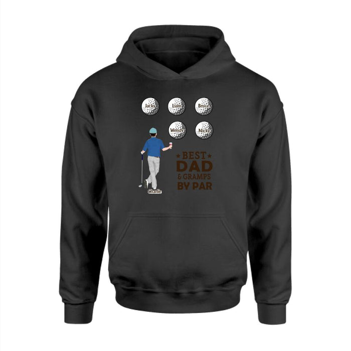 Best Dad by Par - Personalized Gifts Custom Golf Shirt for Dad, Golf Lovers