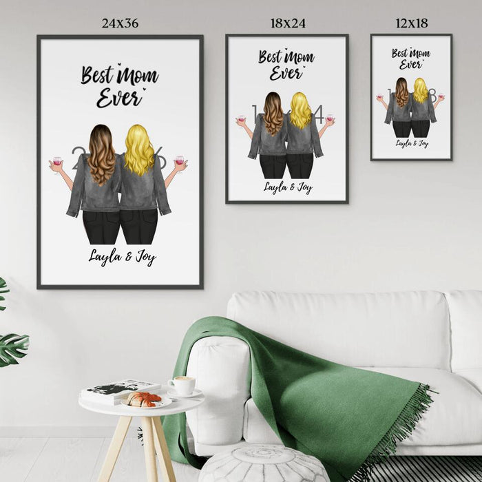 Best Mom Ever - Personalized Gifts Custom Poster for Mom