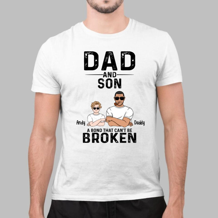 Dad and Son - Father's Day Personalized Gifts Custom Shirt for Dad