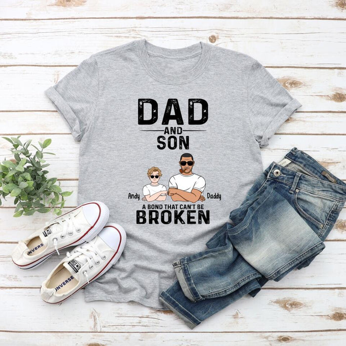 Dad and Son - Father's Day Personalized Gifts Custom Shirt for Dad