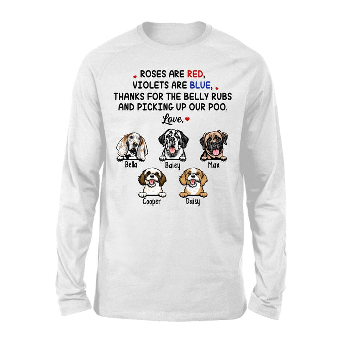 Roses Are Red, Violets Are Blue - Personalized Gifts Custom Dog Lovers Shirt For Dog Dad, Dog Lovers