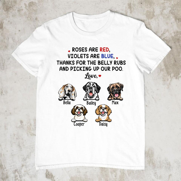 Roses Are Red, Violets Are Blue - Personalized Gifts Custom Dog Lovers Shirt For Dog Dad, Dog Lovers