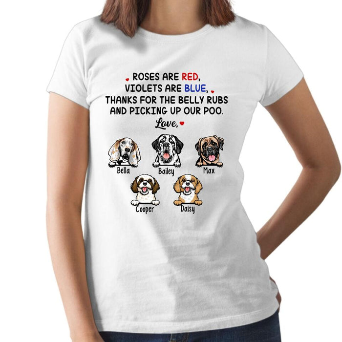 Roses Are Red, Violets Are Blue - Personalized Gifts Custom Dog Lovers Shirt For Dog Dad, Dog Lovers